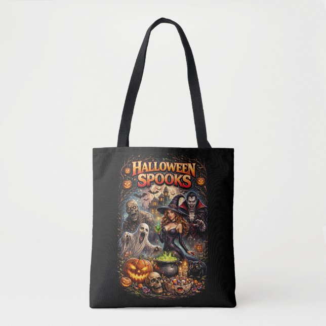 Bolso De Tela Sustos de Halloween (Anverso)
