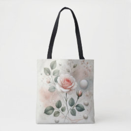 Bolso De Tela Susurro de un Rosa - Elegancia acuática de ensueño