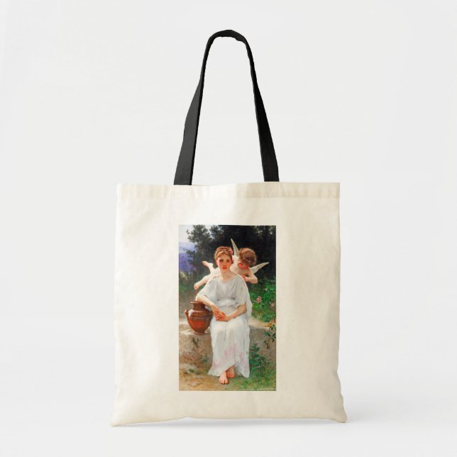 Bolso De Tela Susurros de amor, Bouguereau (Frente)