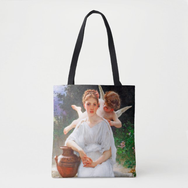 Bolso De Tela Susurros de amor, Bouguereau (Anverso)
