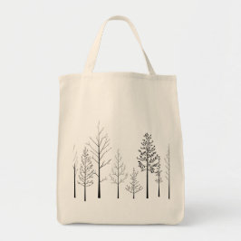 Bolso De Tela Susurros del bosque - Silhouett de árbol Minimalis