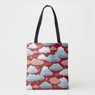 Bolso De Tela Susurros del cielo: Un patrón de nube chino