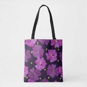 Bolso De Tela Susurros Violetos: Elegancia acuarela Floral