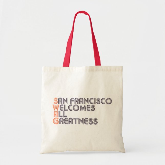 Bolso De Tela Swag de San Francisco retro (Frente)