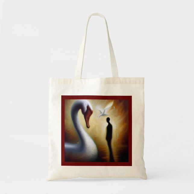 Bolso De Tela Swan de animales espirituosos 1 (Frente)