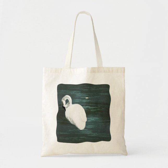 Bolso De Tela Swan en el estanque (Frente)