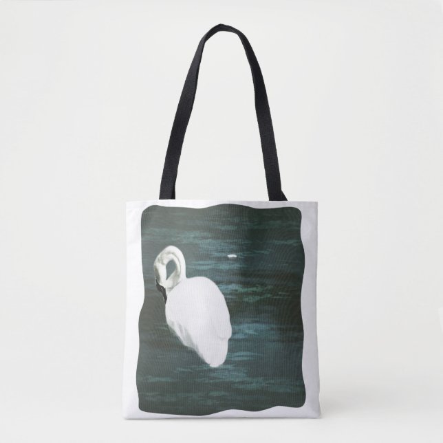 Bolso De Tela Swan en el estanque (Anverso)