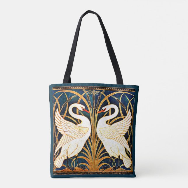 Bolso De Tela Swan y Rush e Iris, (Reverso)