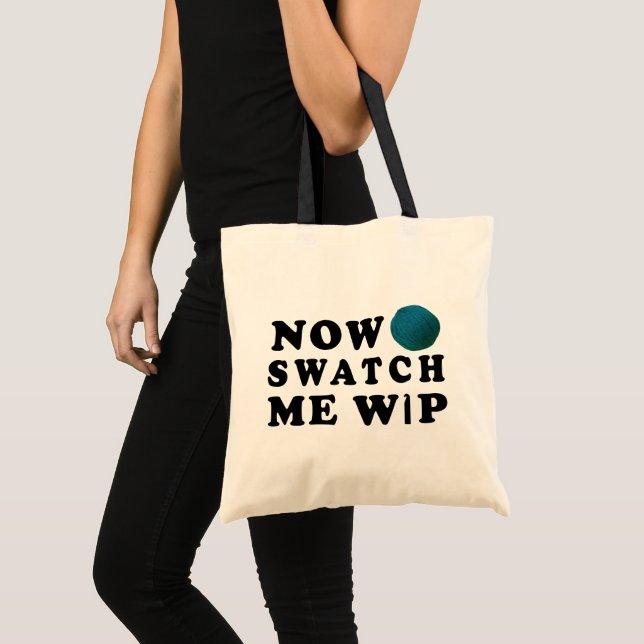 Bolso De Tela Swatch Me WIP - Verde azulada Yarn Craft Lingo (Anverso (producto))