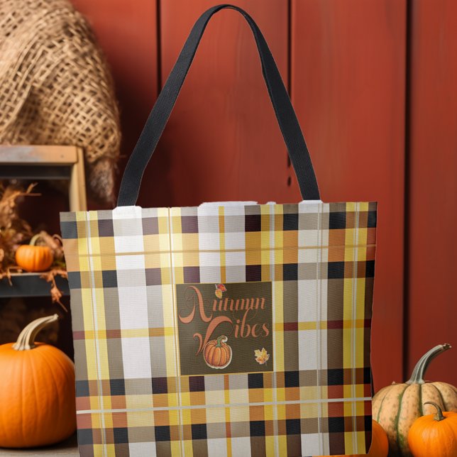 Bolso De Tela Sweet Autumn Vibes Trendy Thankding (Chic and Stylish Autumn Vibes Tote)