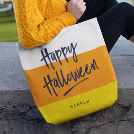 Bolso De Tela Sweet Candy Corn Happy Halloween