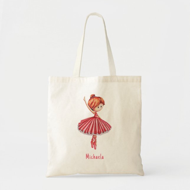 Bolso De Tela Sweet Girly Ballerina Dancing (Frente)