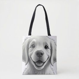 Bolso De Tela Sweet Golden Joy: Pixar-Style Puppy Friends