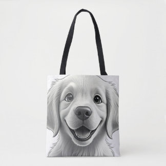 Bolso De Tela Sweet Golden Joy: Pixar-Style Puppy Friends