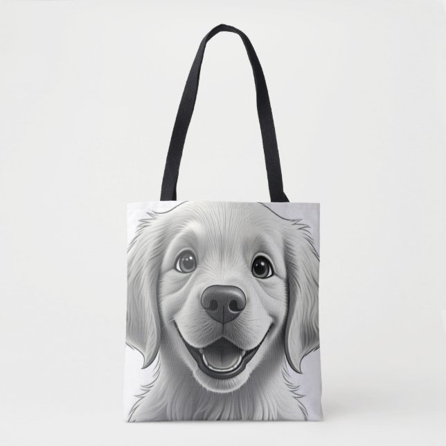 Bolso De Tela Sweet Golden Joy: Pixar-Style Puppy Friends (Anverso)