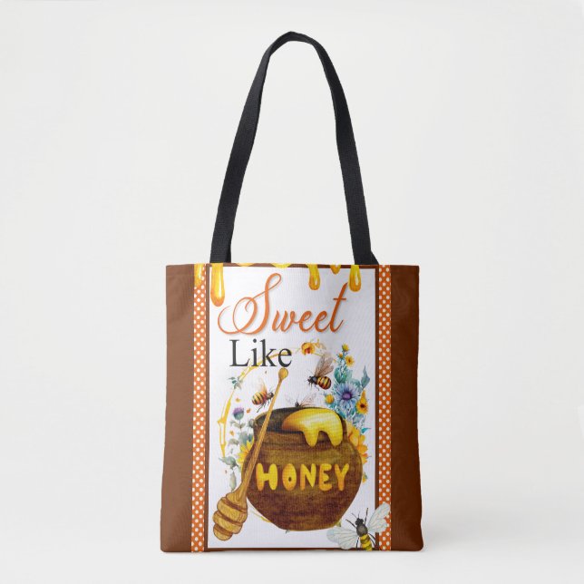Bolso De Tela Sweet Honeybee Baby Shower (Anverso)