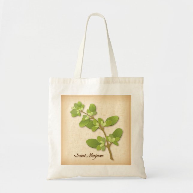 Bolso De Tela Sweet Marjoram Herb (Frente)