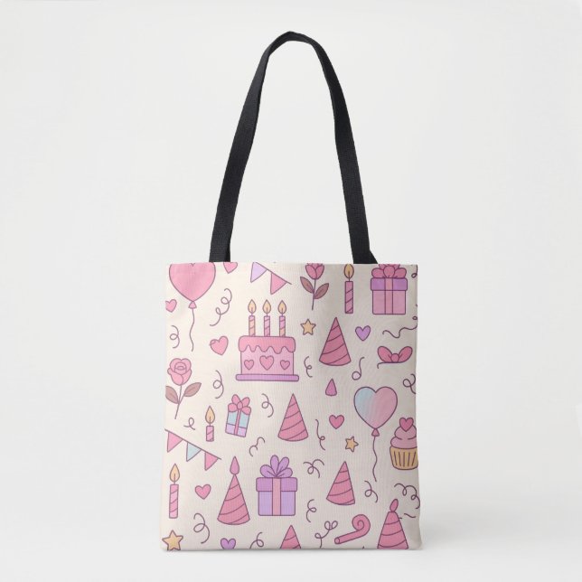 Bolso De Tela Sweet Princess Party Celebration Pattern (Anverso)