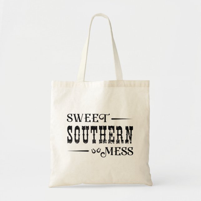 Bolso De Tela Sweet Southern Mess (Frente)
