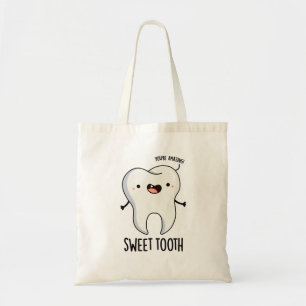 Bolso De Tela Sweet Tooth Funny Dental Pun
