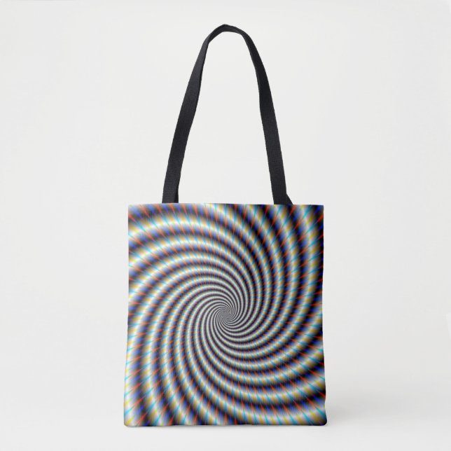 Bolso De Tela Swirl Psychedelic (Anverso)