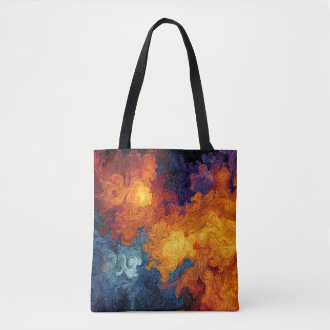 Bolso De Tela Swirling Elemental Nebula Abstract (Anverso)