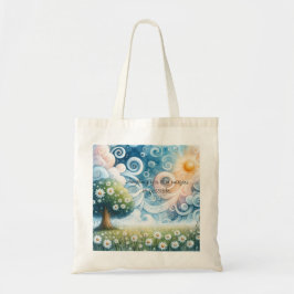 Bolso De Tela Swirling Skies / Daisies y Cita