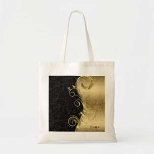 Bolso De Tela Swirls Y Damask