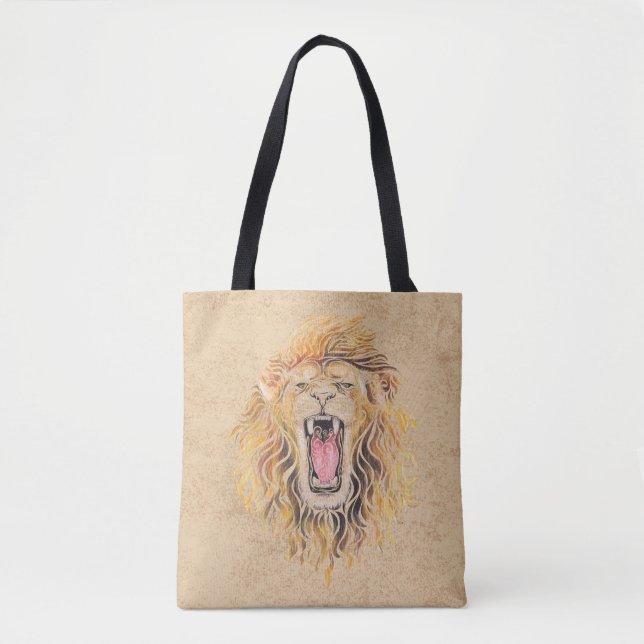 Bolso De Tela Swirly Lion (Anverso)