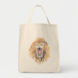 Bolso De Tela Swirly Lion