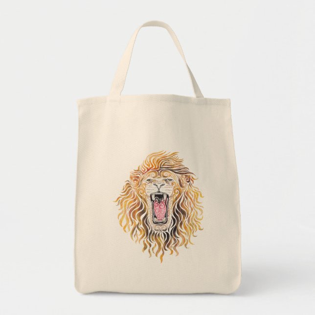 Bolso De Tela Swirly Lion (Frente)