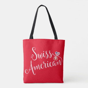 Bolso De Tela SWis American Entwined Hearts