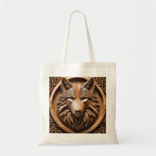 Bolso De Tela Sylvan Sentinel: La majestuosa estampa del lobo de