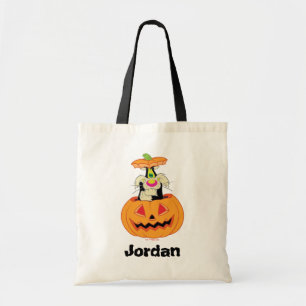 Bolso De Tela SYLVESTER™ Escondiéndose en un Jack-o-Lantern