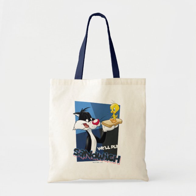 Bolso De Tela SYLVESTER™ y TWEETY™ "Jugaremos sándwich" (Frente)