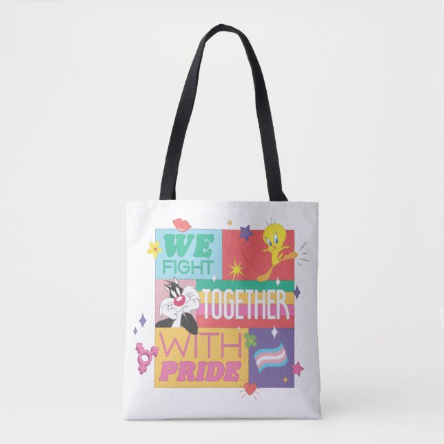 Bolso De Tela SYLVESTER™ Y TWEETY™| Luchamos Conjuntamente Con E (Anverso)