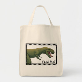 Bolso De Tela T-Rex Dinosaur Tyrannosaurus Feed Me!