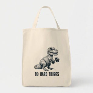 Bolso De Tela T-Rex Hacer Cosas Duras