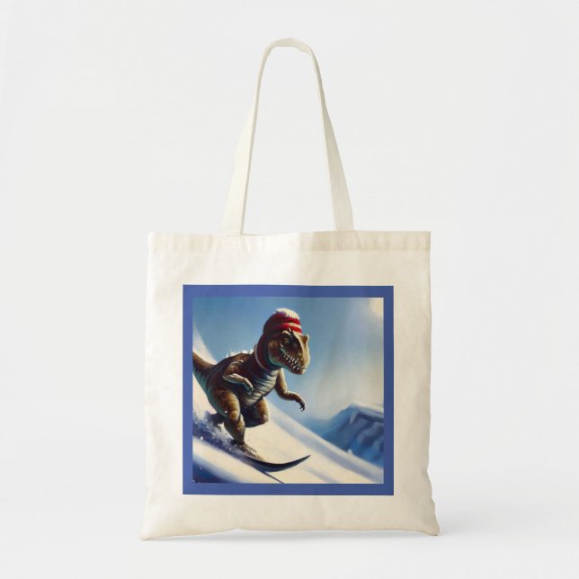 Bolso De Tela T Rex Snowboarding (Frente)