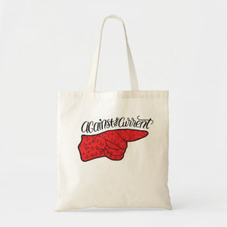 Bolso De Tela T-Shirt lettering Against the Current red black