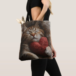 BOLSO DE TELA TABBY CAT, NARANJA DORMITORIO CON COLOR EN FORMA D