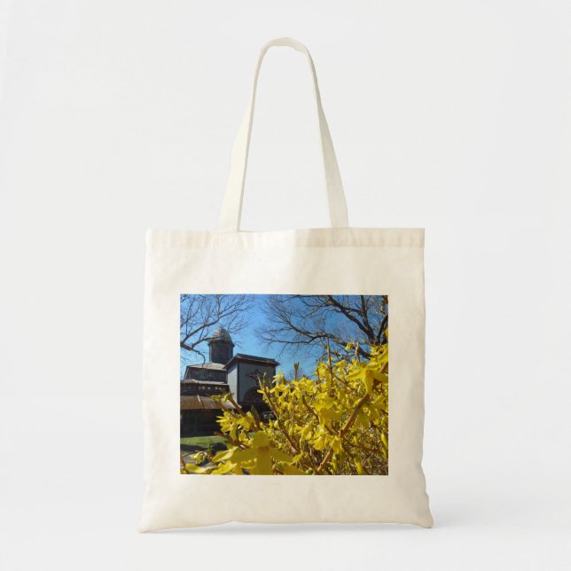 Bolso De Tela Tabernáculo y Forsythia - Viñedo de Martha (Frente)