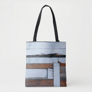 Bolso De Tela Tabla de madera blanca y marrón