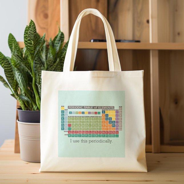 Bolso De Tela Tabla periódica de elementos (Custom Tote Bag)