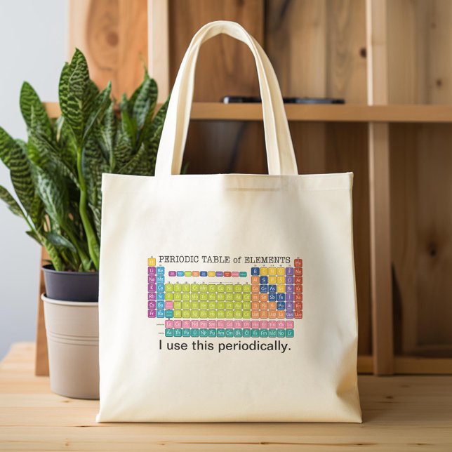 Bolso De Tela Tabla periódica de elementos (Custom Tote Bag)