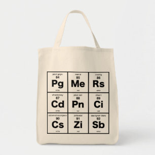 Bolso De Tela Tabla periódica de vinos