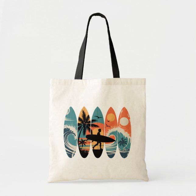 Bolso De Tela Tablas de surf (Frente)