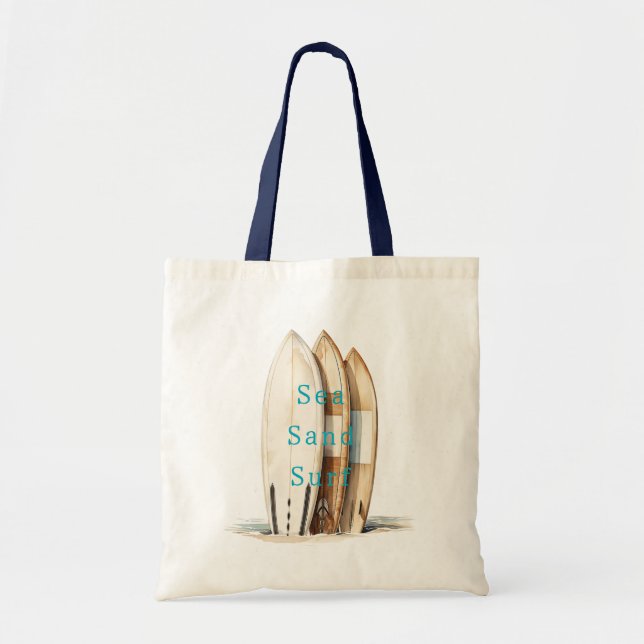 Bolso De Tela Tablas de Surf de Playa Arena Mar Surf (Frente)
