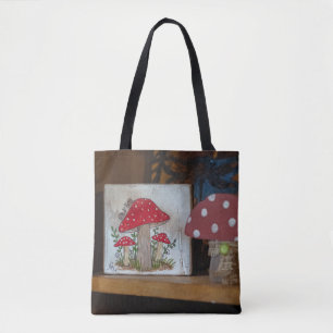 Bolso De Tela Taburetes encantados - Arte de tela pintada a mano