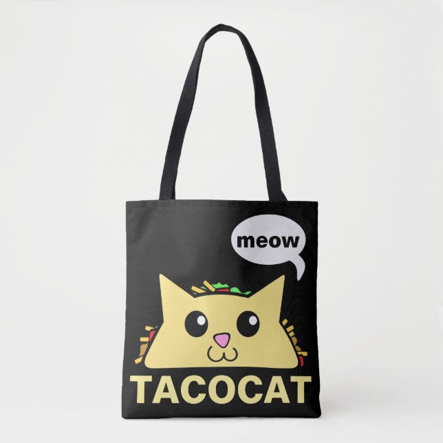 Bolso De Tela Taco Cat (Anverso)
